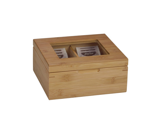Tea and Coffee Boxes | Bamboo Tea Box 4P 20X18X9 | Storage boxes | Andrea House