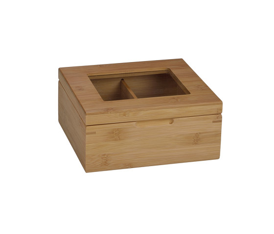 Tea and Coffee Boxes | Bamboo Tea Box 4P 20X18X9 | Storage boxes | Andrea House