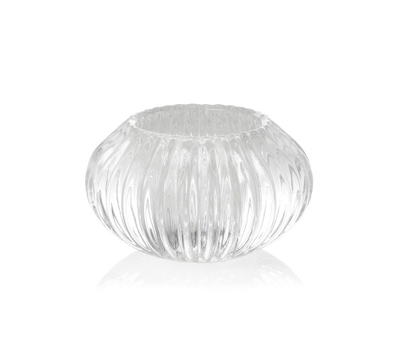 Decoration Complemens | Transparent T. Light Glass Ø11X6,5 | Kerzenständer / Kerzenhalter | Andrea House