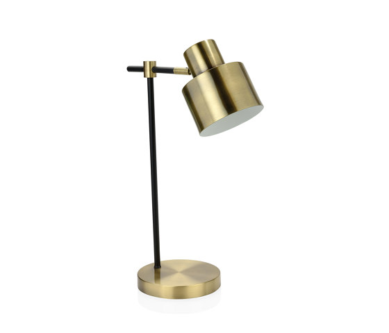 Lighting | Brass/Black Lamp 26X16X45 cm | Table lights | Andrea House