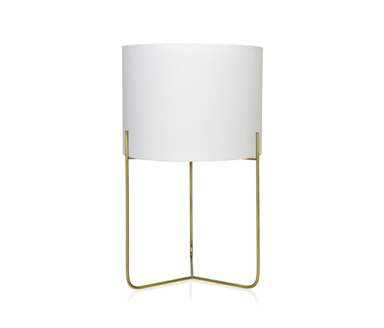 Lighting | Gatsby Brass/White Lamp Ø30X50 cm | Tischleuchten | Andrea House