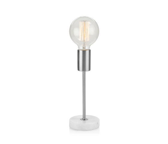 Lighting | Marble/Nickel Lamp Ø10X25cm | Table lights | Andrea House
