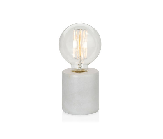 Lighting | White Marble Lamp Ø8X9cm | Table lights | Andrea House