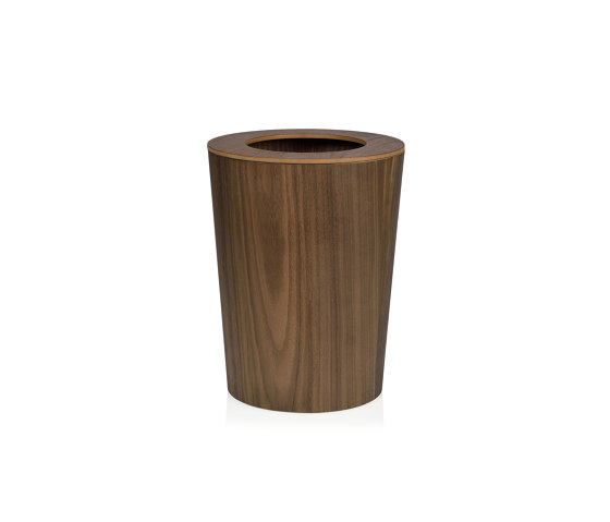 Paper Bins | Walnut Paper Bin Ø23,5X30,5cm | Waste baskets | Andrea House