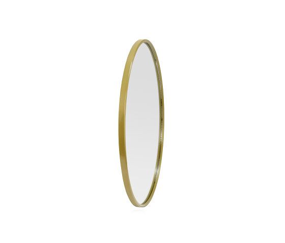 Wall Mirrors | Rdo. Brass Metal Wall Mirror Ø50 | Mirrors | Andrea House