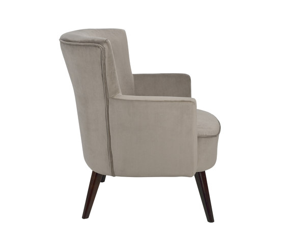 Chairs and Sofas | Beige Velvet Hans Armchair74X75X88cm | Armchairs | Andrea House