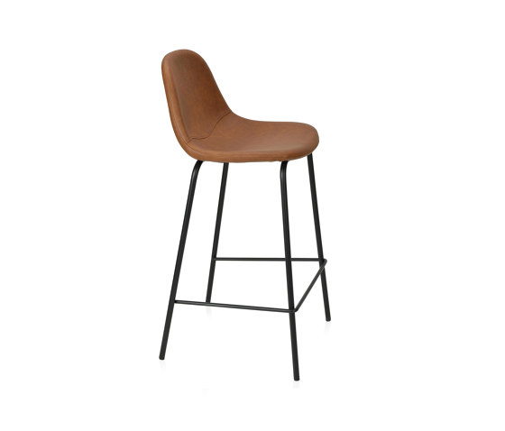 Chairs and Stools | Camel Leather Eff. Stool44X42X95 | Bar stools | Andrea House