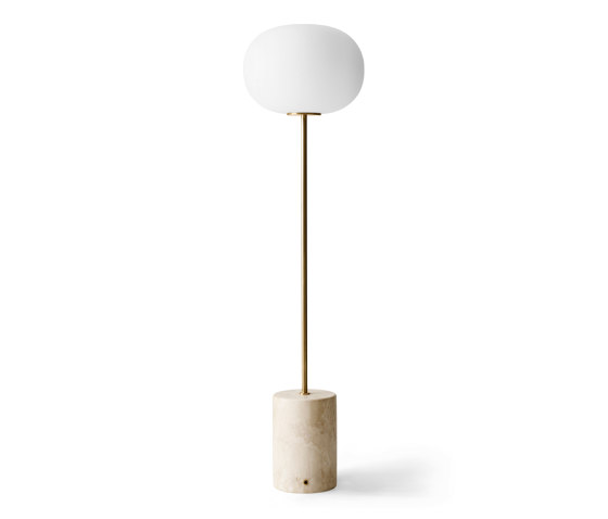 JWDA Floor Lamp | Travertine | Brushed Brass | Free-standing lights | Audo Copenhagen