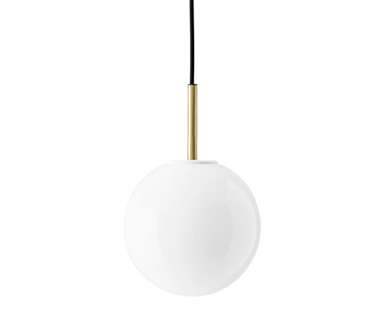 TR Bulb | Pendant | Brushed Brass | DtW Shiny Opal Bulb | Suspended lights | Audo Copenhagen