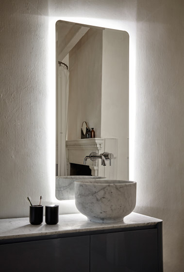 Origin Espejos simples con bisel y con iluminación LED | Espejos de baño | Inbani