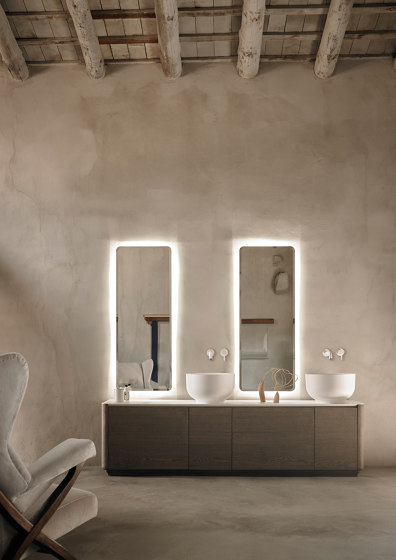 Origin Specchi Semplici con Smusso ed Illuminazione LED | Specchi da bagno | Inbani