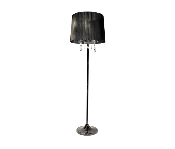 Crystal Black  Blackchrome Floor Lamp | Lámparas de pie | Valaisin Grönlund