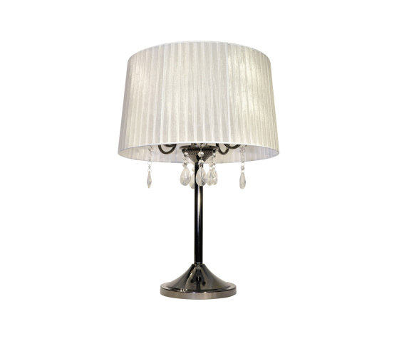 Crystal White Blackchrome Table Lamp | Tischleuchten | Valaisin Grönlund