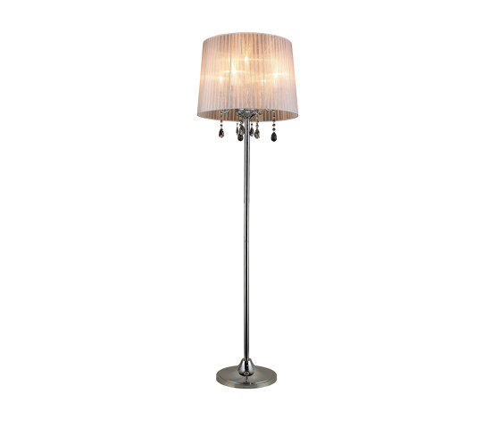 Crystal White Blackchrome Floor Lamp | Lámparas de pie | Valaisin Grönlund