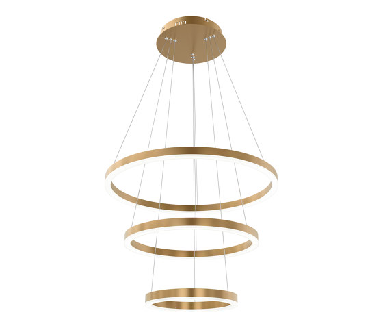 Layer 3 Brass Led Pendant Light | Suspensions | Valaisin Grönlund