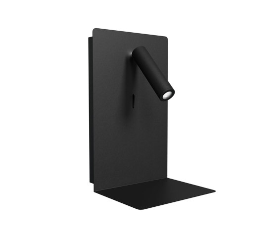 Shelf Spot USB Wall Light Black | Estaciones smartphone / tablet | Valaisin Grönlund