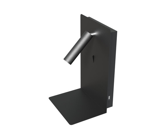 Shelf Spot USB Wall Light Black | Stations d'accueil smartphone / tablette | Valaisin Grönlund