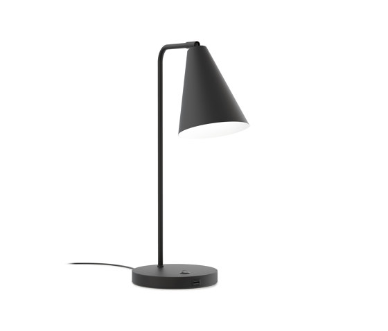 Vigo USB Lampe de table, noir | Stations d'accueil smartphone / tablette | Valaisin Grönlund