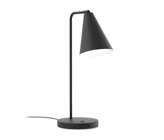 Vigo USB Black Table Lamp | Stations d'accueil smartphone / tablette | Valaisin Grönlund