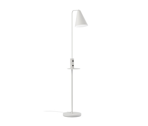Vigo USB White Floor Lamp | Estaciones smartphone / tablet | Valaisin Grönlund