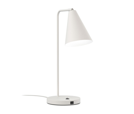 Vigo USB White Table Lamp | Dock smartphone / tablet | Valaisin Grönlund