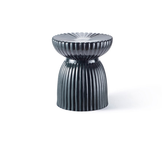 DU ROY | Ceramic Stool | Black | Stools | Maison Dada