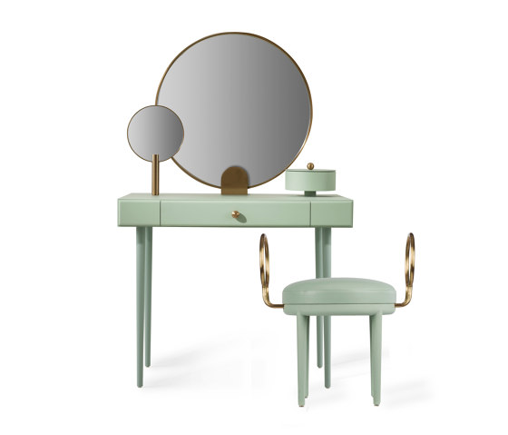 ROSE SELAVY | Vanity Desk and Stool | Green Celadon | Tavoli da trucco | Maison Dada