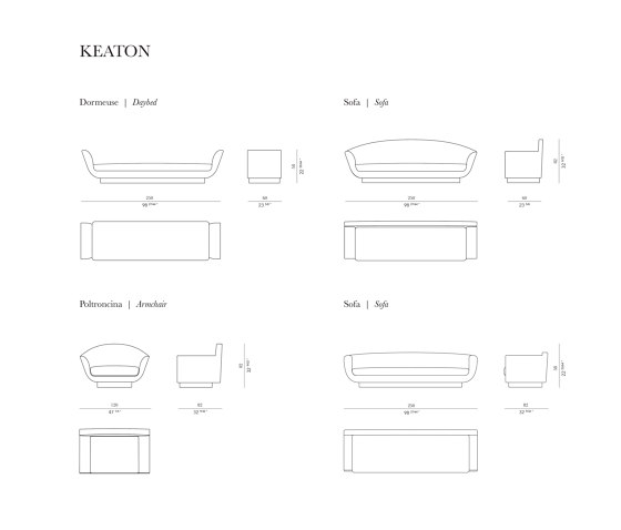 Keaton Daybed | Lettini / Lounger | Rossato