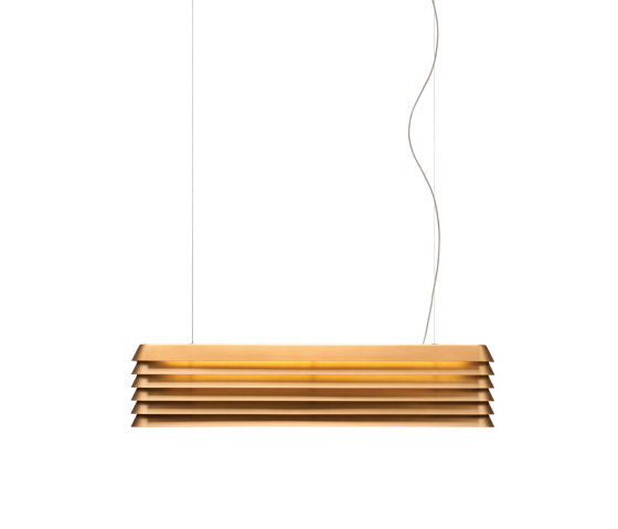 Louvre Light pendant in aluminium and bronze, dimmable | Lampade sospensione | Established&Sons