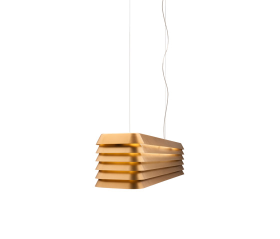 Louvre Light pendant in aluminium and bronze, dimmable | Lampade sospensione | Established&Sons