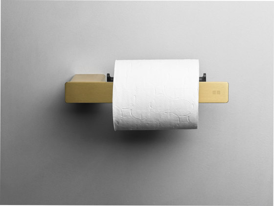 Reframe Collection | Toilet paper holder - brass | Portarotolo | Unidrain