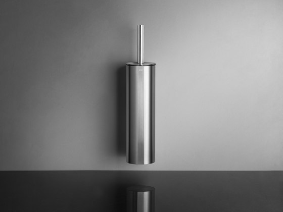 Reframe Collection | Toilet brush, wall - brushed steel | Toilet brush holders | Unidrain