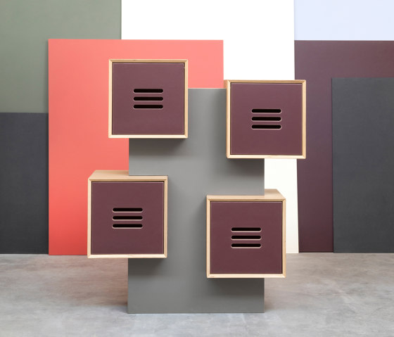 NOBLE 4 cube set with linoluem doors | Sideboards | Radis Furniture