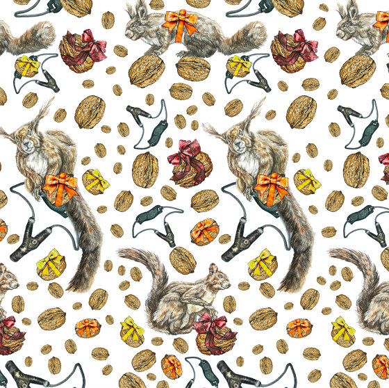 Squirrel | Künstlertapete | Wandbeläge / Tapeten | Ginny Litscher