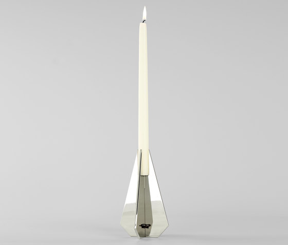 Cross 03 Polished Nickel | Candlesticks / Candleholder | Roll & Hill
