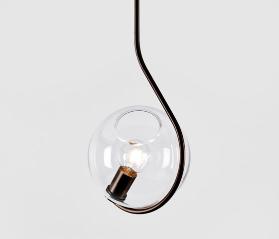 Fiddlehead Pendant (Bronze/Clear) | Suspended lights | Roll & Hill
