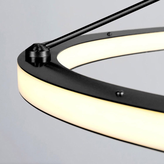 Halo Circle Pendant (Black) | Suspended lights | Roll & Hill