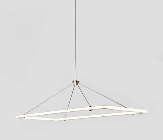 Halo Rectangle Pendant (Polished nickel) | Suspended lights | Roll & Hill