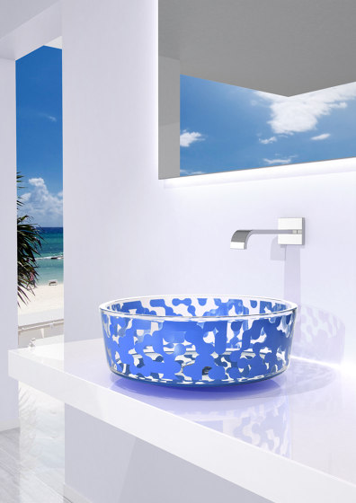 Marea Sink Sky Blue | Wash basins | Glass Design