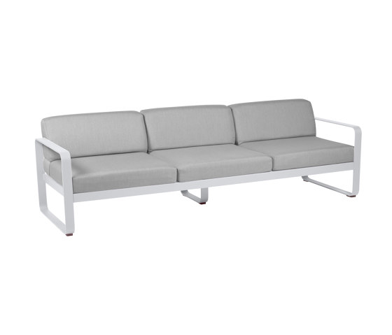 Bellevie | 3 Sitzer Sofa mit Kissen in Flanellgrau | Sofas | FERMOB