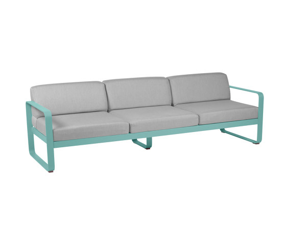 Bellevie | 3 Sitzer Sofa mit Kissen in Flanellgrau | Sofas | FERMOB