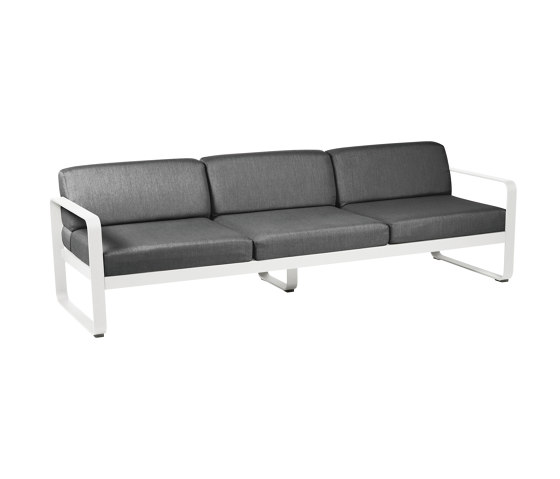 Bellevie | 3 Sitzer Sofa mit Kissen in Graphite | Sofas | FERMOB