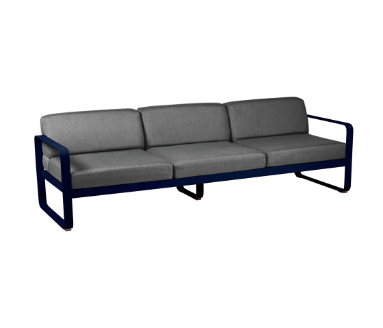 Bellevie | 3 Sitzer Sofa mit Kissen in Graphite | Sofas | FERMOB