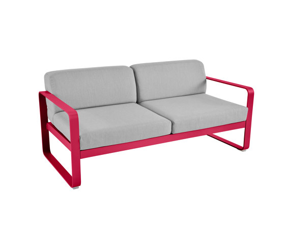 Bellevie | 2-Sitzer-Sofa mit Kissen in Flanellgrau | Sofas | FERMOB