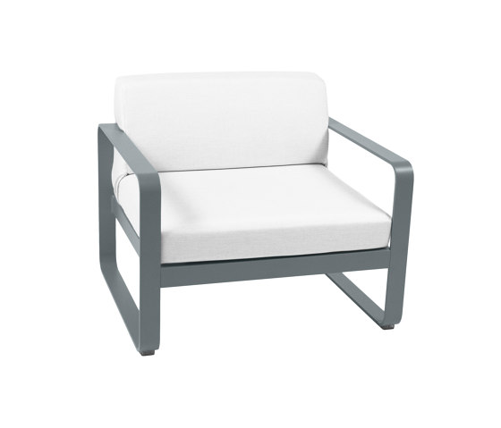 Bellevie | Le Fauteuil Coussins Blanc Grisé | Fauteuils | FERMOB