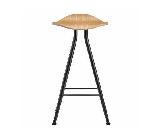 Barfly Bar Chair, Black Frame - Natural Seat, Low 67 cm | Bar stools | NORR11