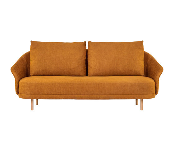 New Wave, Two-Seater, Legs Natural, Linen Burned Orange 6 | Sofas | NORR11