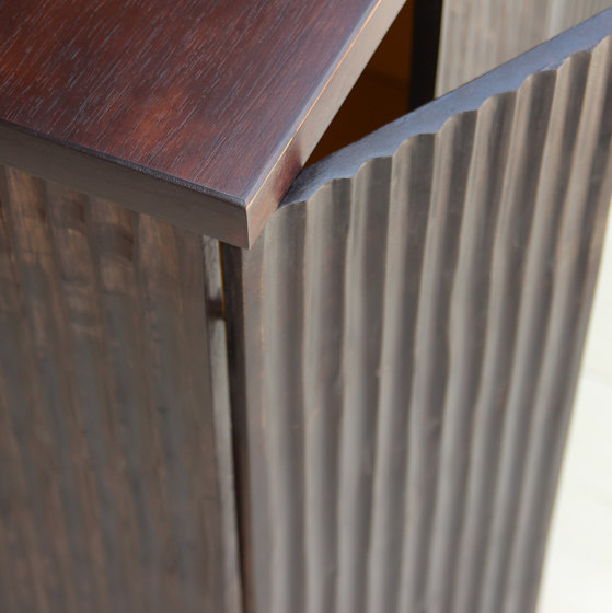 Rienzo Fluted Wood Cabinet | Buffets / Commodes | Pfeifer Studio