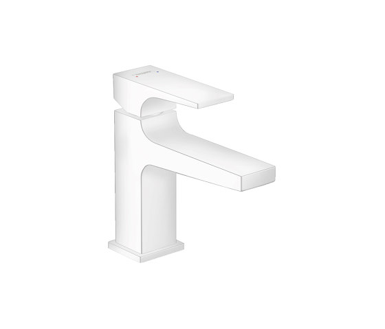 hansgrohe Metropol Single lever basin mixer 100 with lever handle and push-open waste set for hand washbasins | Wash basin taps | Hansgrohe
