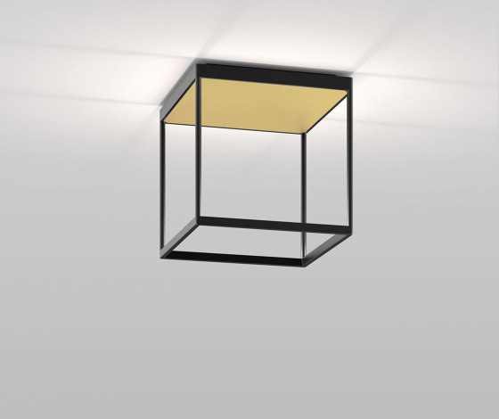 REFLEX² M 300 black | pyramid structure gold | Lampade plafoniere | serien.lighting
